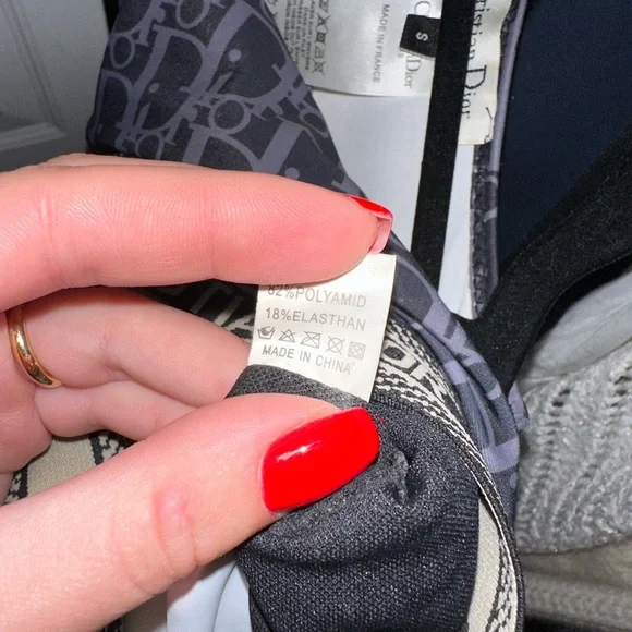 Dior Black Monogram Long Sleeve Crop Top - Picture 4 of 4